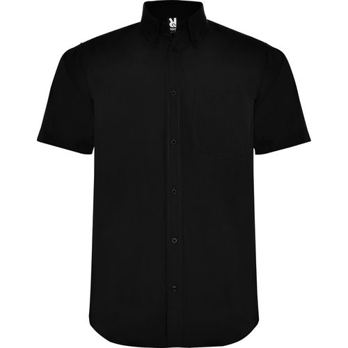 Camisa de caballero de manga corta Negro Talla XXL