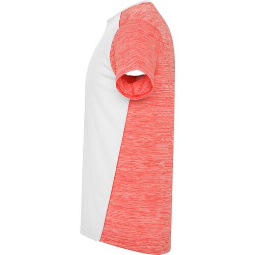 Camiseta técnica Mod. ZOLDER (01244) Blanco / Coral fluor vigoré Talla L