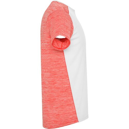 Camiseta técnica Mod. ZOLDER (01244) Blanco / Coral fluor vigoré Talla L