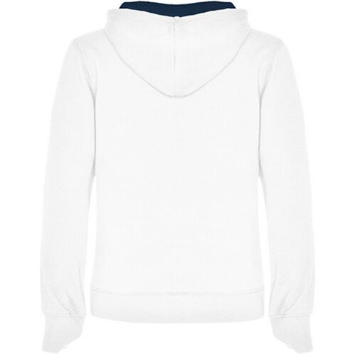 Sudadera con capucha de mujer Mod. URBAN WOMA (01/55) Blanco / Azul Marino Talla M