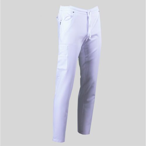 Pantalón sanitario multibolsillos Mod. ELASTIK (101) Blanco Talla XS