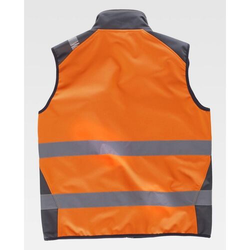 Chaleco softshell de alta visibilidad Mod. S9231 Naranja Fluor Talla S