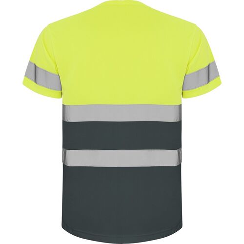 Camiseta de alta visibilidad Mod. DELTA Amarillo Fluor / Plomo Talla M