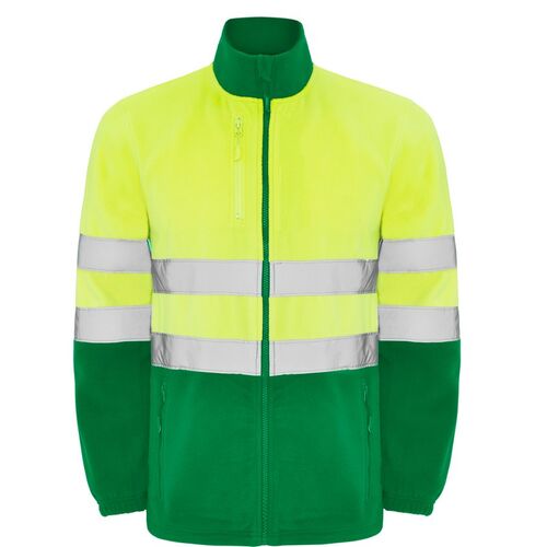 Chaqueta polar de alta visibilidad Mod. ALTAIR Amarillo Fluor / Verde Talla XXL