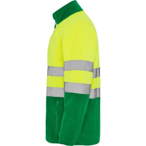 Chaqueta polar de alta visibilidad Mod. ALTAIR Amarillo Fluor / Verde Talla XXL