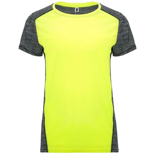 Camiseta técnica Mod. ZOLDER WOMAN (221243) Amarillo fluor / negro vigoré Talla S