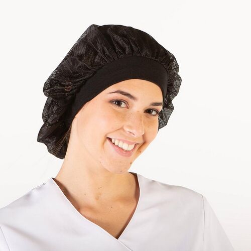 Gorro de rejlla con canalé (Paq. 6 uds) (001) Negro Talla Única