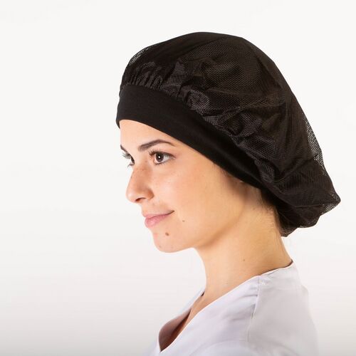 Gorro de rejlla con canalé (Paq. 6 uds) (001) Negro Talla Única