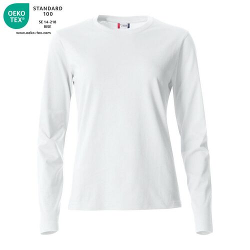 Camiseta de mujer de manga larga Mod. BASIC-T L/S LADIES Blanco (00) Talla M