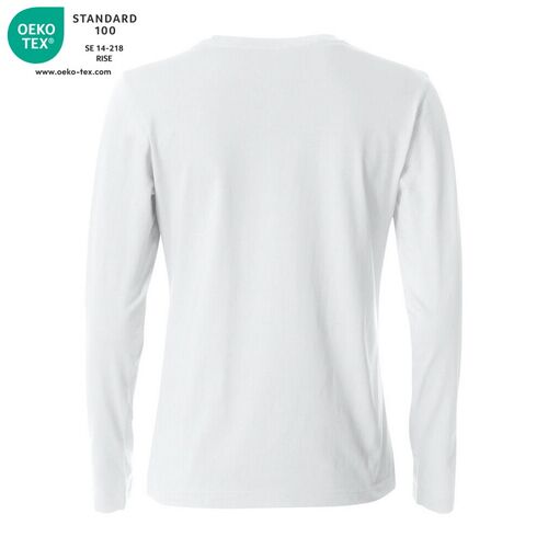 Camiseta de mujer de manga larga Mod. BASIC-T L/S LADIES Blanco (00) Talla M