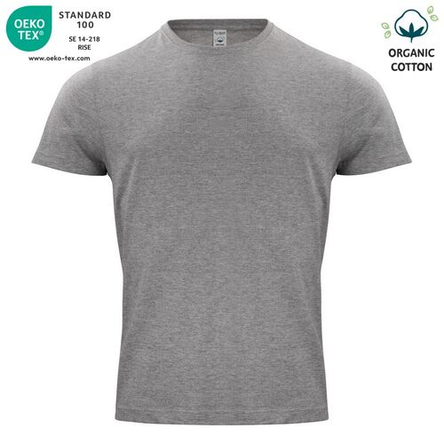 Camiseta unisex Mod. ORGANIC COTTON-T Gris jaspeado (95) Talla S