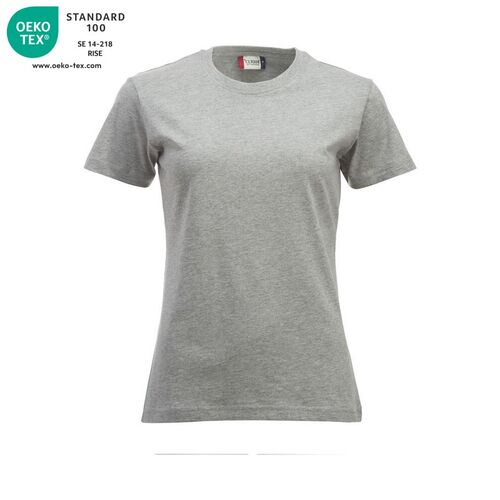 Camiseta manga corta de mujer Mod. CLASSIC-T LADIES Gris jaspeado (95) Talla L