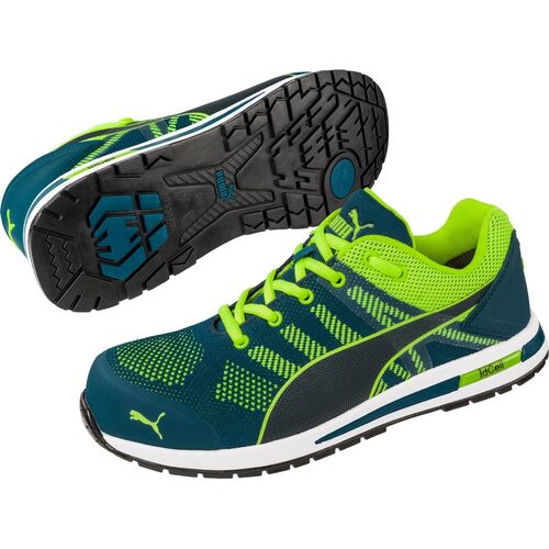 Zapato de seguridad PUMA Mod. ELEVATE KNIT GREEN LOW S1P ESD HRO SRC Talla 40