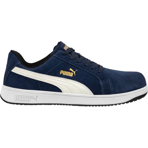 Zapato de seguridad PUMA Mod. ICONIC SUEDE NAVY LOW S1P ESD Talla 45