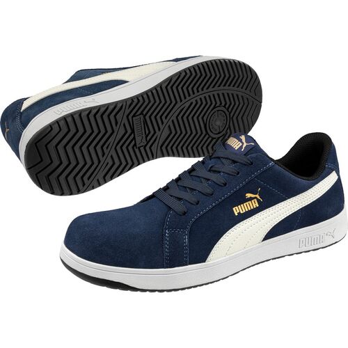 Zapato de seguridad PUMA Mod. ICONIC SUEDE NAVY LOW S1P ESD Talla 45