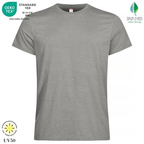 Camiseta técnica Mod. BASIC ACTIVA-T Gris jaspeado (95) Talla L