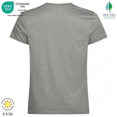 Camiseta técnica Mod. BASIC ACTIVA-T Gris jaspeado (95) Talla L