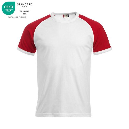 Camiseta Mod. RANGLAN-T Blanco (00) / Rojo (35) Talla XS