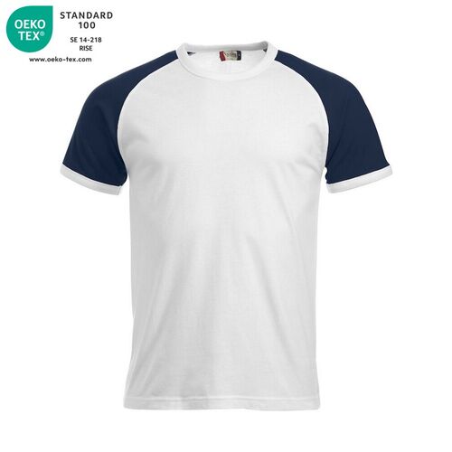 Camiseta Mod. RANGLAN-T Blanco (00) / Marino (58) Talla XS