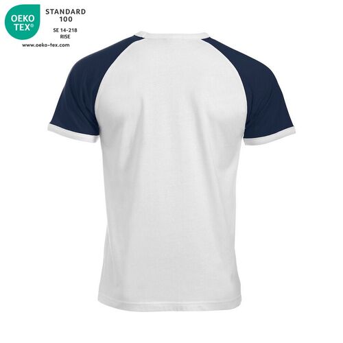 Camiseta Mod. RANGLAN-T Blanco (00) / Marino (58) Talla XS