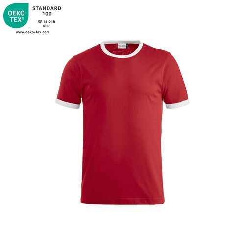 Camiseta bicolor Mod. NOME Rojo (35) Talla XS