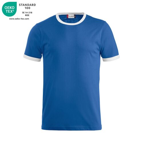 Camiseta bicolor Mod. NOME Azul real (55) Talla XS