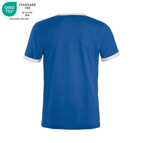 Camiseta bicolor Mod. NOME Azul real (55) Talla XS