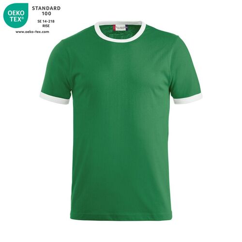 Camiseta bicolor Mod. NOME Verde bandera (62) Talla M