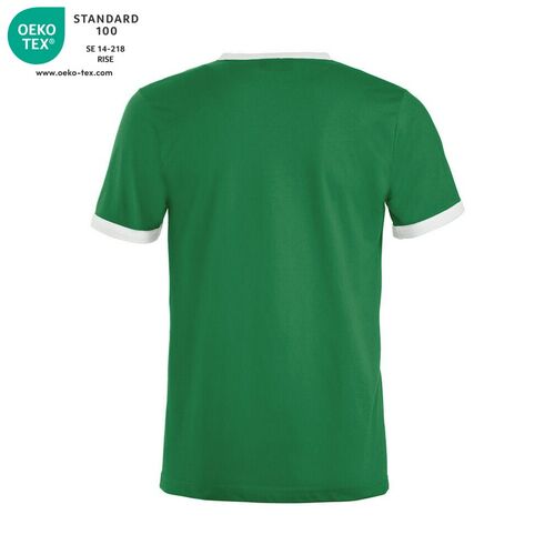 Camiseta bicolor Mod. NOME Verde bandera (62) Talla M