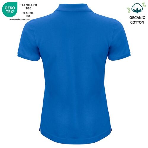 Polo de algodón orgánico Mod. CLASSIC OC POLO LADIES Azul real (55) Talla XS