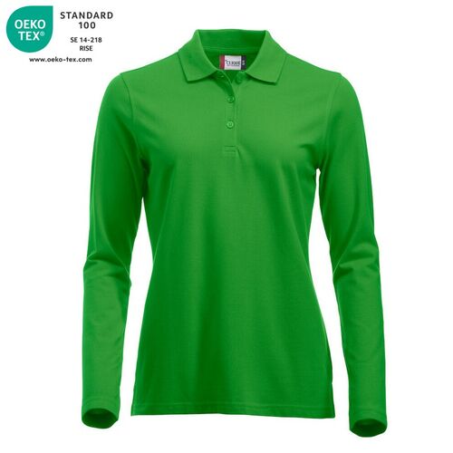 Polo de mujer manga larga Mod. MARION LS Verde manzana (605) Talla XXL