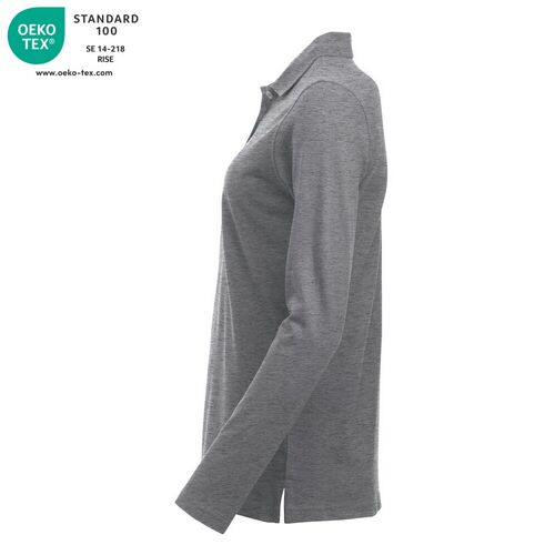 Polo de mujer manga larga Mod. MARION LS Gris jaspeado (95) Talla XL