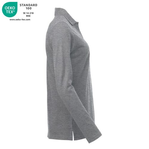 Polo de mujer manga larga Mod. MARION LS Gris jaspeado (95) Talla XL