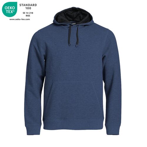 Sudadera con capucha Mod. CLASSIC HOODY Azul jaspeado (565) Talla XS