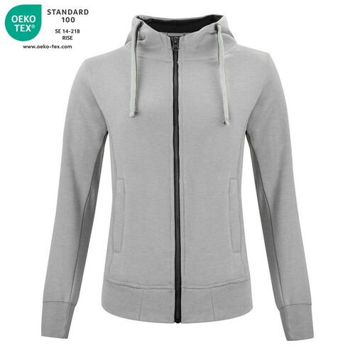 Sudadera Mod. CLASSIC HOODY FILL ZIP LADIES Gris jaspeado (95) Talla XS