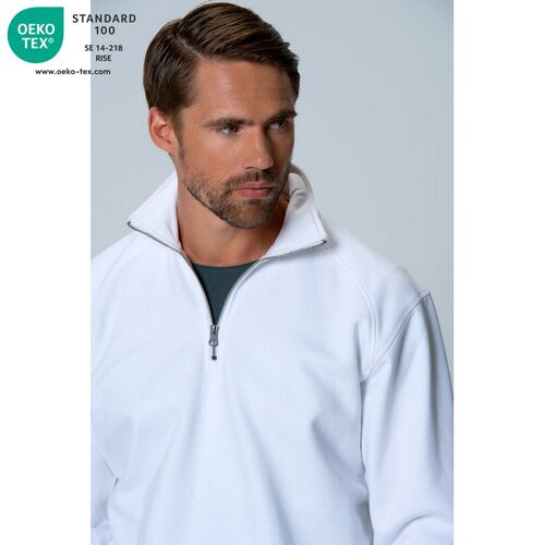 Sudadera de media cremallera Mod. HALF ZIP Blanco (00) Talla XS