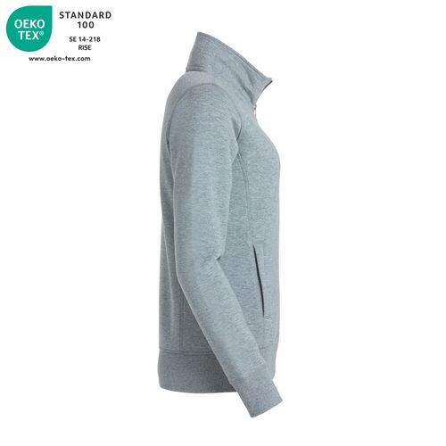 Sudadera con cremallera de señora Mod. CLASSIC CARDIGAN LADIES Gris jaspeado (95) Talla L