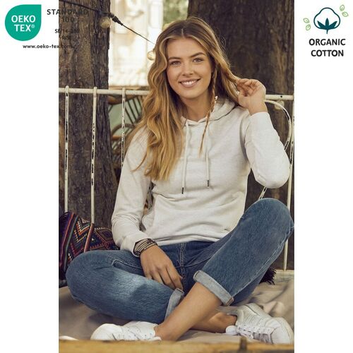 Sudadera Mod. ORGANIC COTTON HOODY LADIES (925) Nature Melange Talla S