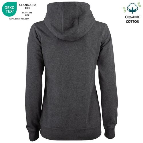 Sudadera Mod. ORGANIC COTTON HOODY LADIES Antracita jaspeado (955) Talla M