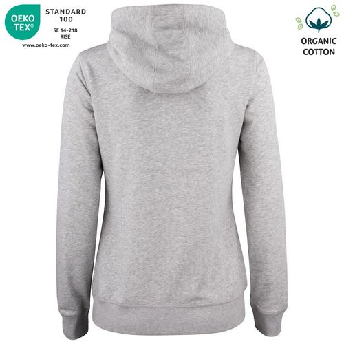 Sudadera Mod. ORGANIC COTTON HOODY LADIES Gris jaspeado (95) Talla XS