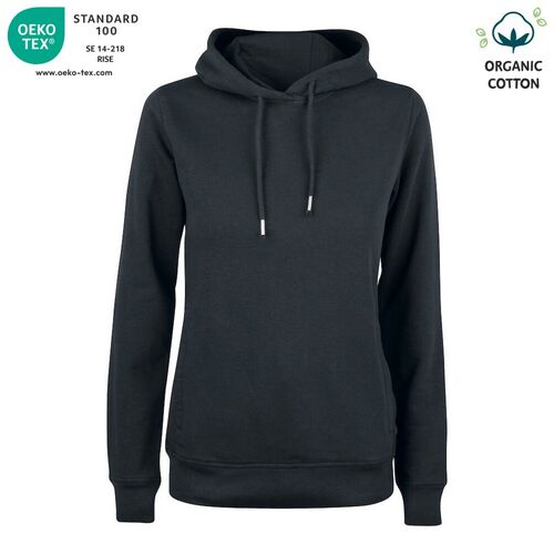 Sudadera Mod. ORGANIC COTTON HOODY LADIES Negro (99) Talla M