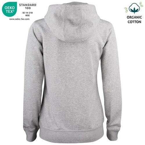 Sudadera Mod. ORGANIC COTTON HOODY FULL ZIP LADIES Gris jaspeado (95) Talla M