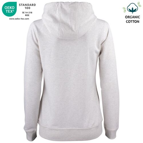 Sudadera Mod. ORGANIC COTTON HOODY FULL ZIP LADIES (925) Nature Melange Talla XS