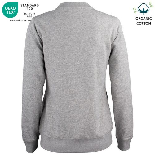 Sudadera Mod. ORGANIC COTTON CARDINGAN LADIES Gris jaspeado (95) Talla M