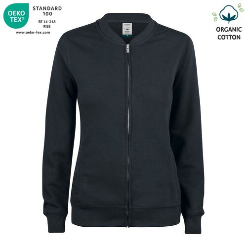 Sudadera Mod. ORGANIC COTTON CARDINGAN LADIES Negro (99) Talla S