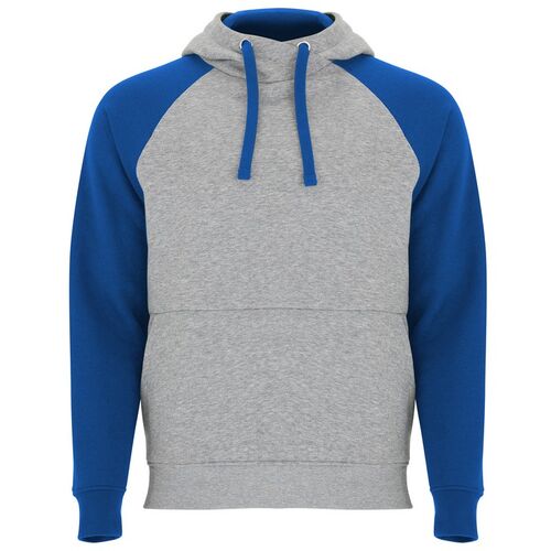 Sudadera con capucha unisex Mod. BADET (58/05) Gris Vigore / Azul Royal Talla L