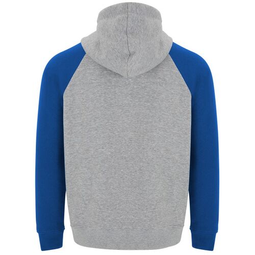 Sudadera con capucha unisex Mod. BADET (58/05) Gris Vigore / Azul Royal Talla L