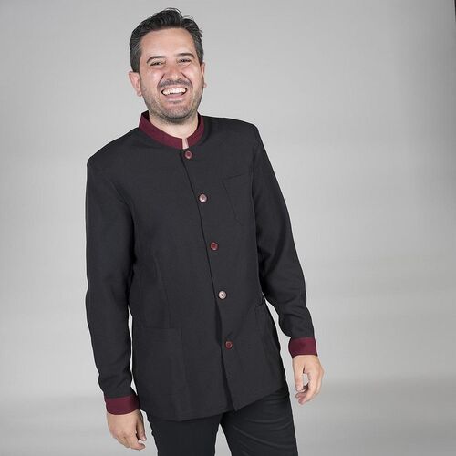 Chaqueta de sala para hombre Mod. MAO (001) Negro Talla XS