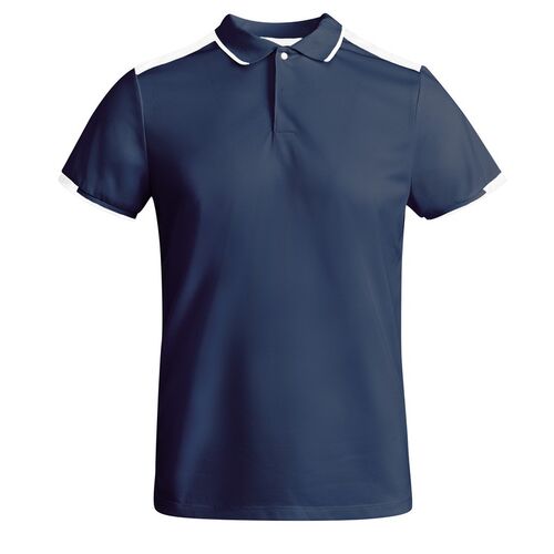 Polo técnico bicolor Mod. TAMIL (55/01) Azul Marino / Blanco Talla L