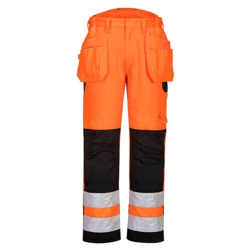 Pantalón de alta visibilidad Mod. HOLSTER PW2 Naranja Fluor / Negro Talla 34